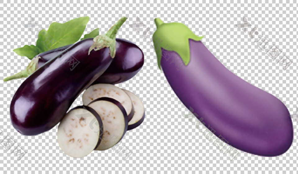 紫色茄子图片免抠png透明图层素材