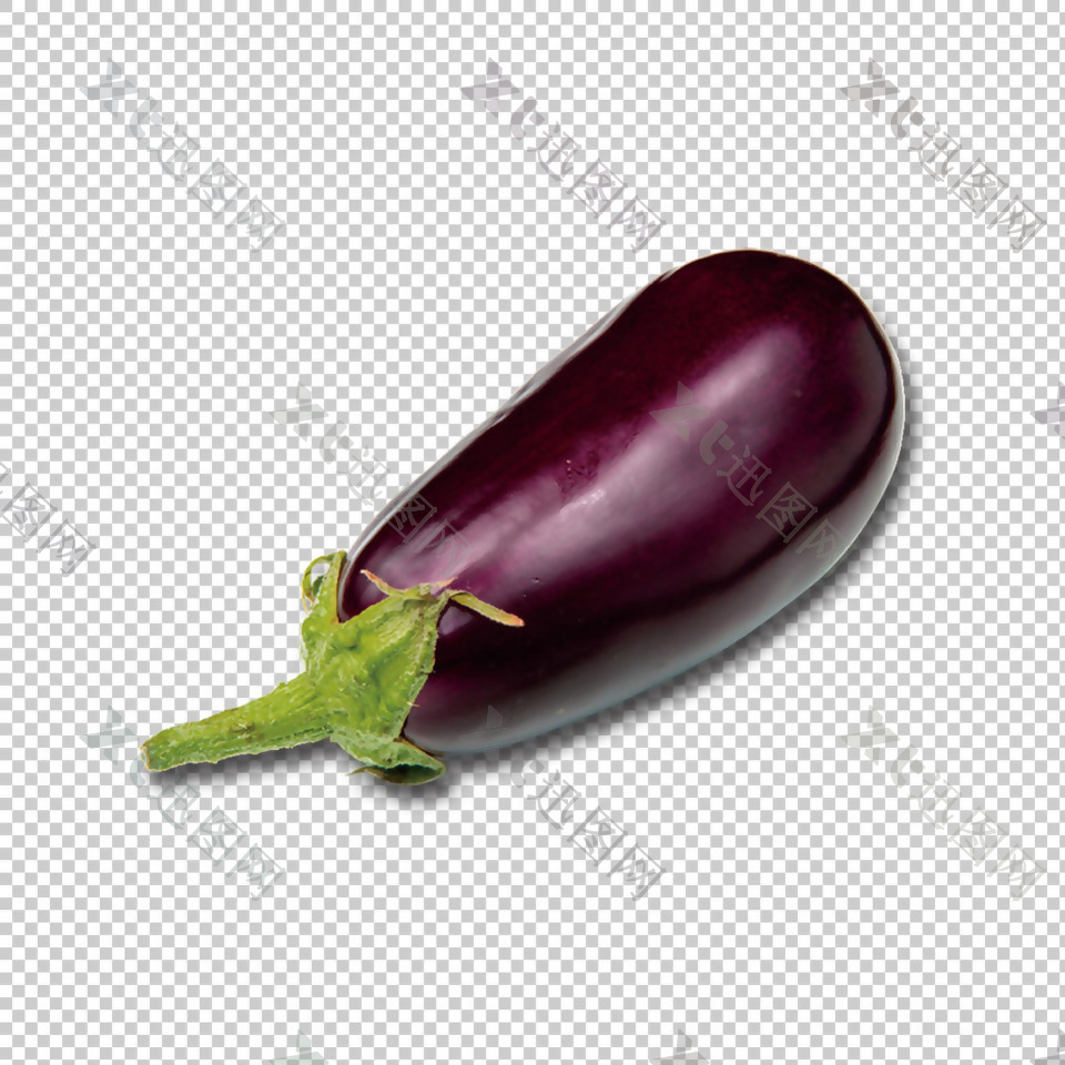 新鲜紫色茄子免抠png透明图层素材