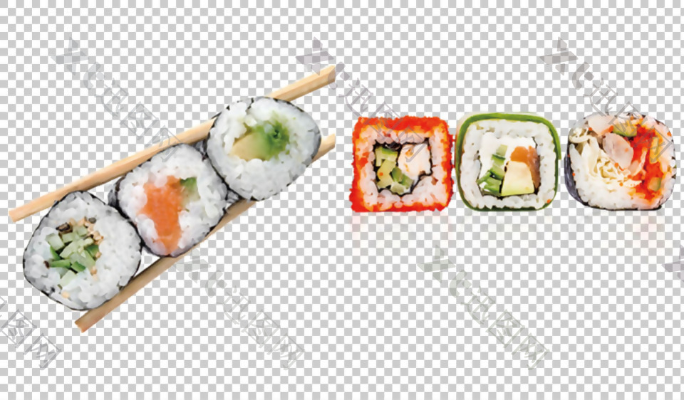各种寿司免抠png透明图层素材