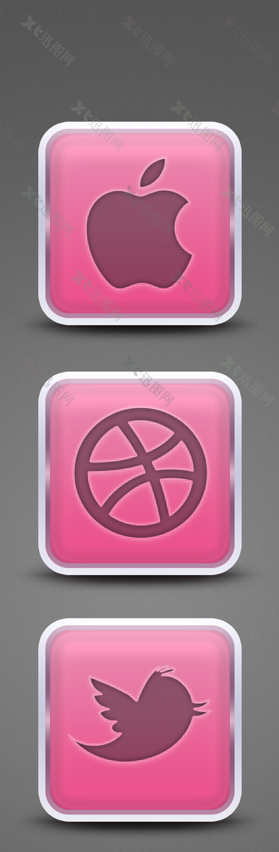 粉色APP社交社会icon图标