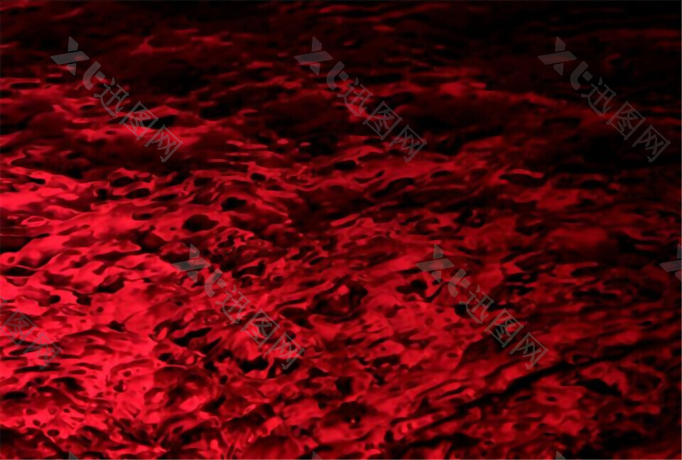 红色流纹岩浆动态视频素材