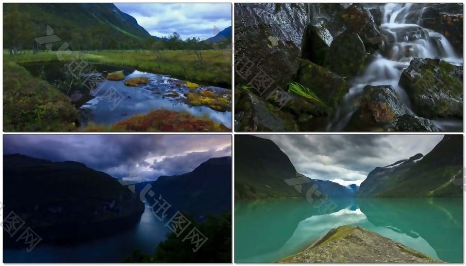 延时摄影：挪威山间的溪流(The_Water)视频素材