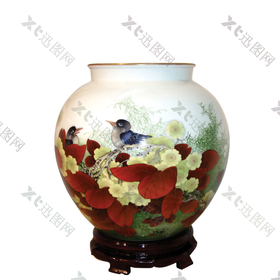 中国古典花鸟瓷器