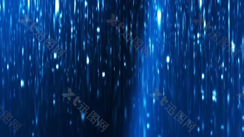 炫彩天空蓝白光粒子雨动态视频素材