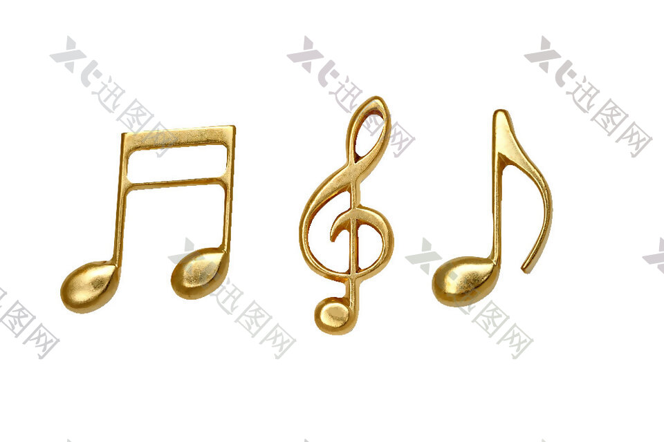 金色音乐符号音符png元素素材