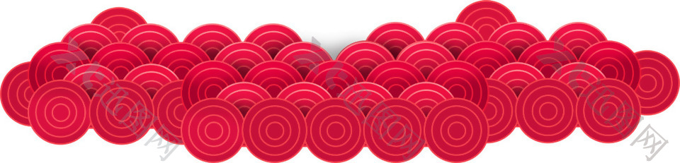 喜庆红色圆圈促销png元素素材