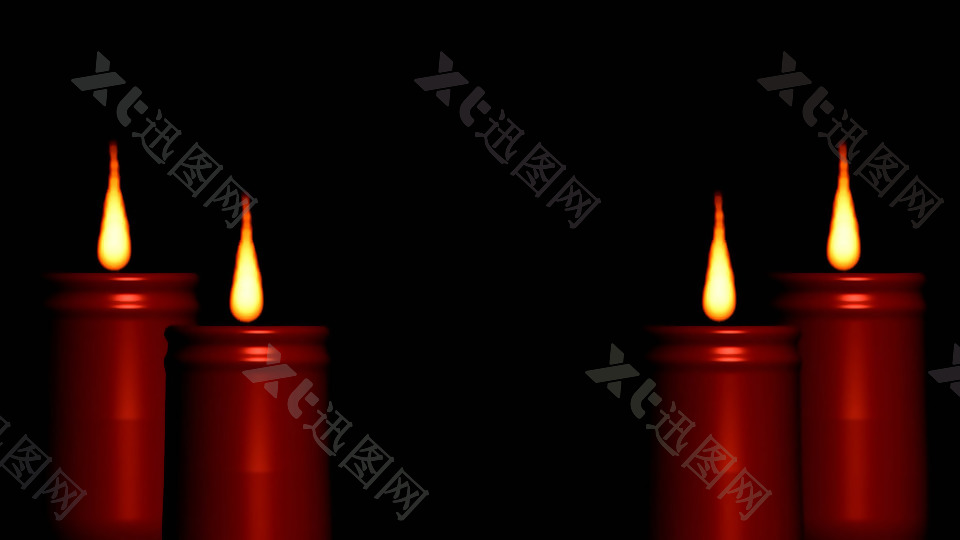 祝福喜庆节日蜡烛燃烧视频素材