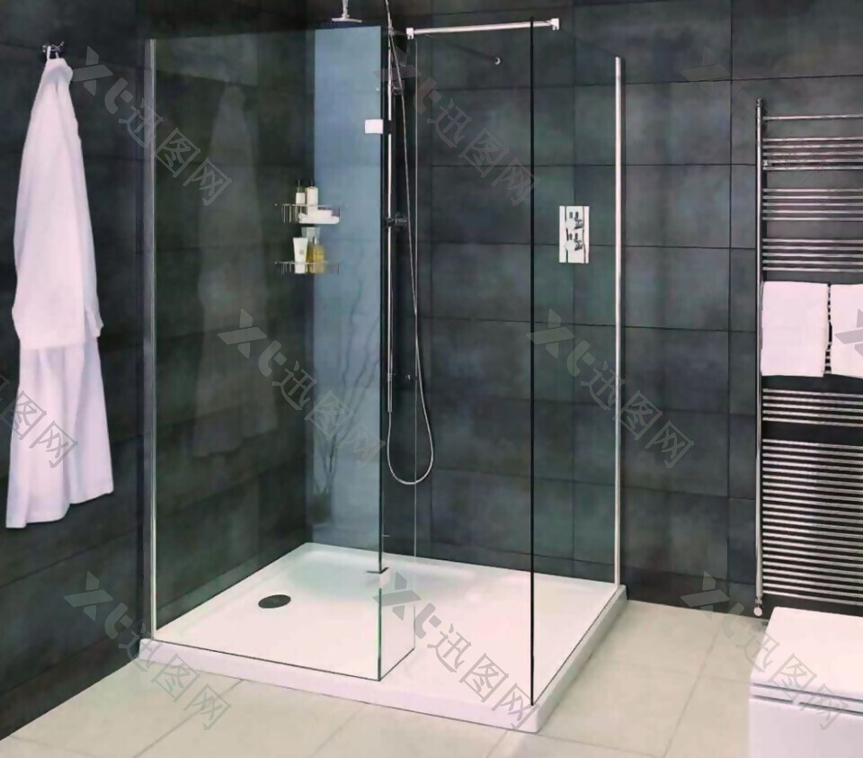 小卫生间淋浴房玻璃设计效果图