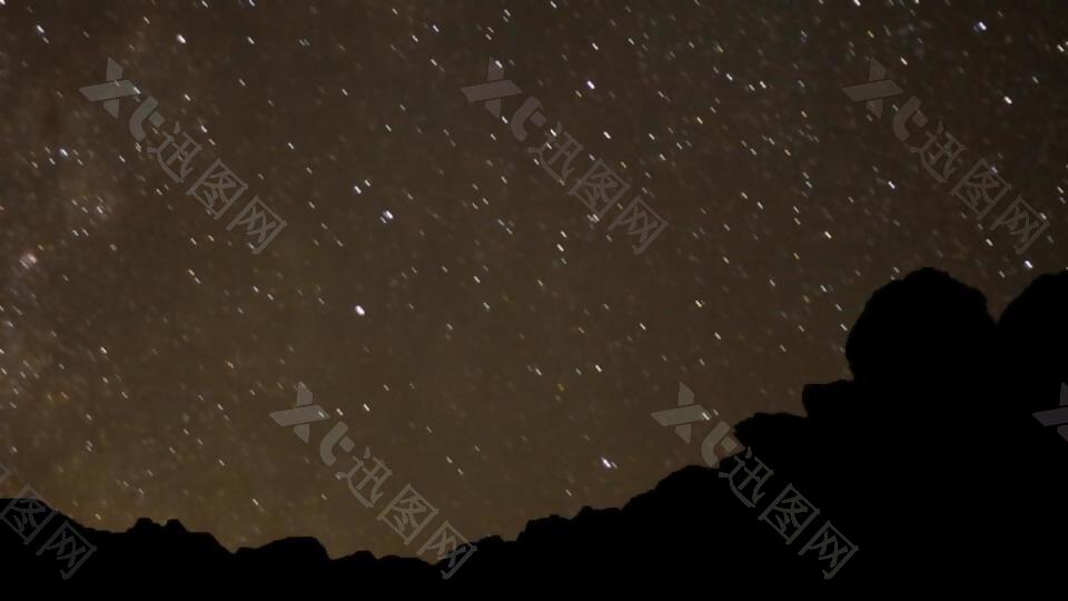 夜晚星空加速变换风景视频素材
