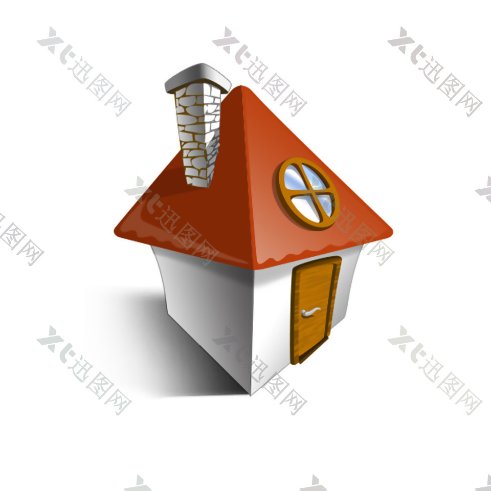 彩色房子首页icon图标设计