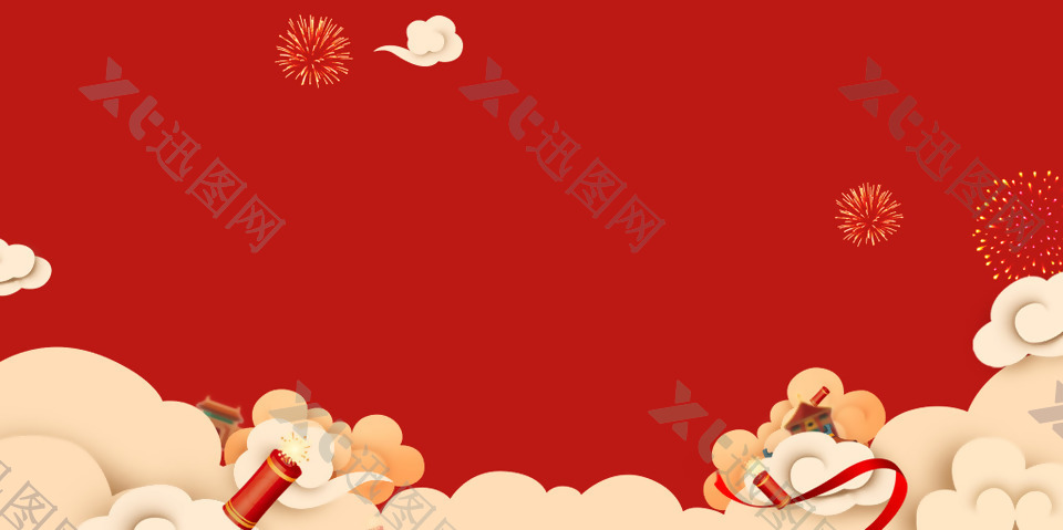 红色喜庆中秋春节背景