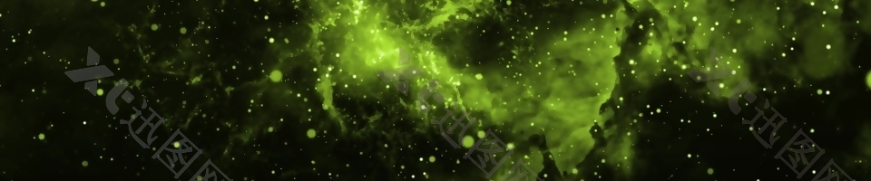 绿色粒子心云视频素材