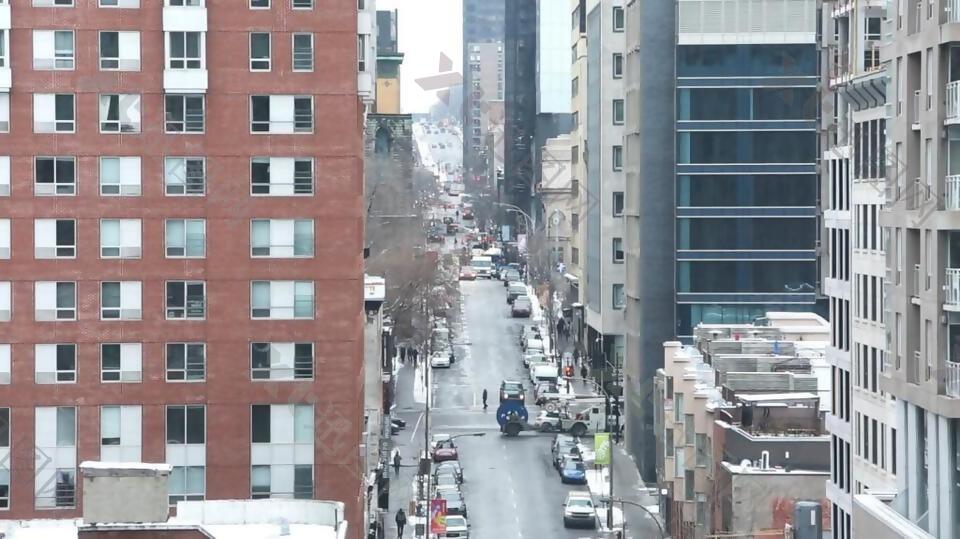 实拍繁华都市拥挤的车道视频素材