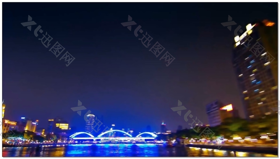 城市桥梁夜景视频素材