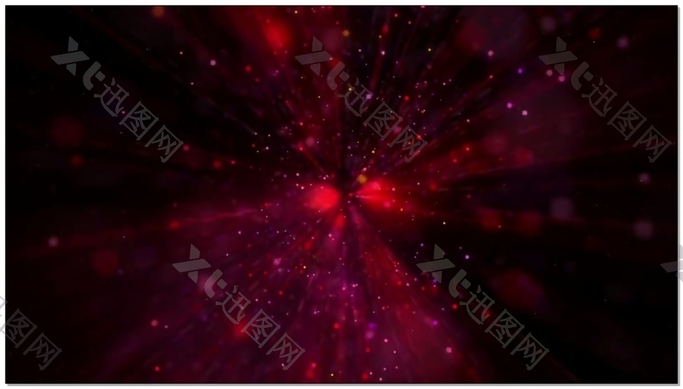 红色系粒子穿梭视频素材