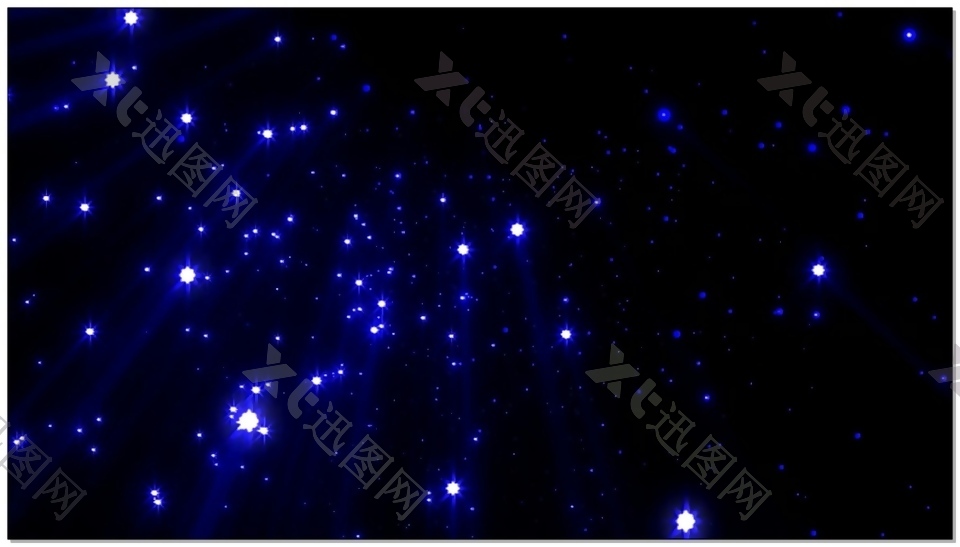 粒子星光下落+蓝色视频素材