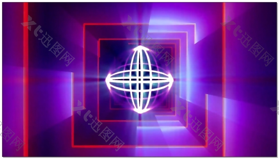 正方形边框椭圆球体变形视频素材
