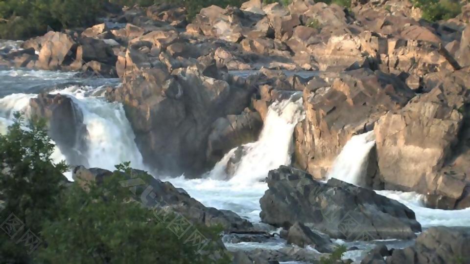 山石河流风景动态视频素材