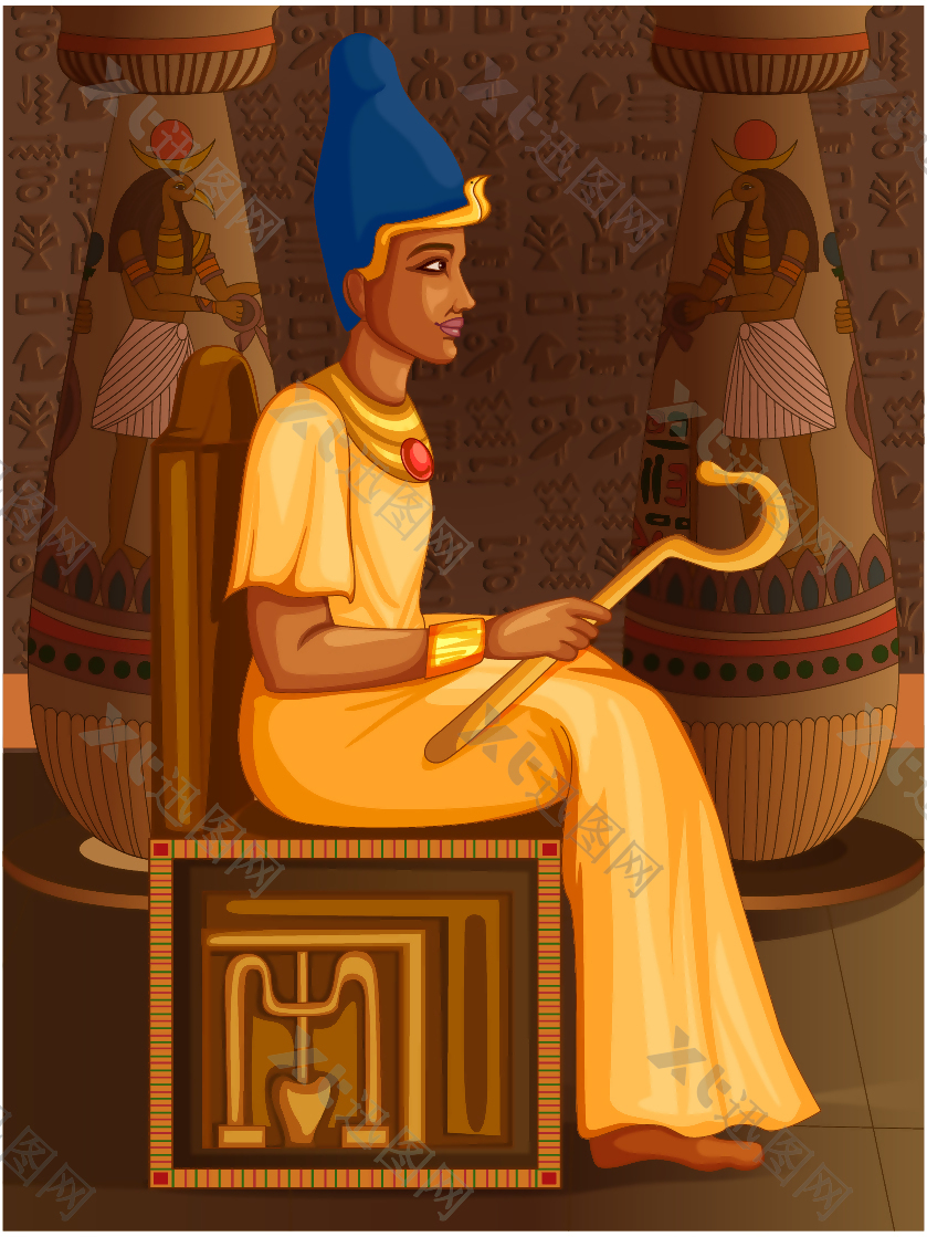 古埃及人物插画