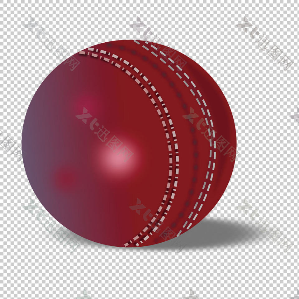 3d红色板球免抠png透明图层素材