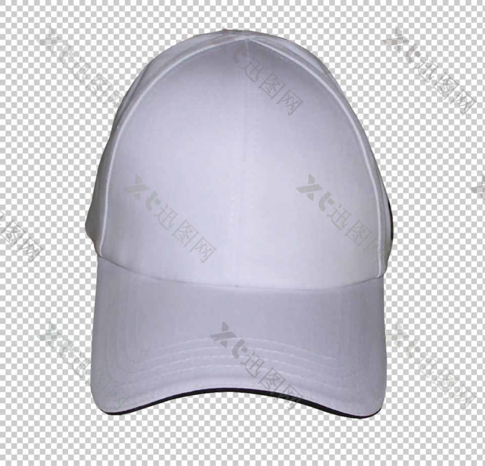 白色鸭舌棒球帽免抠png透明图层素材