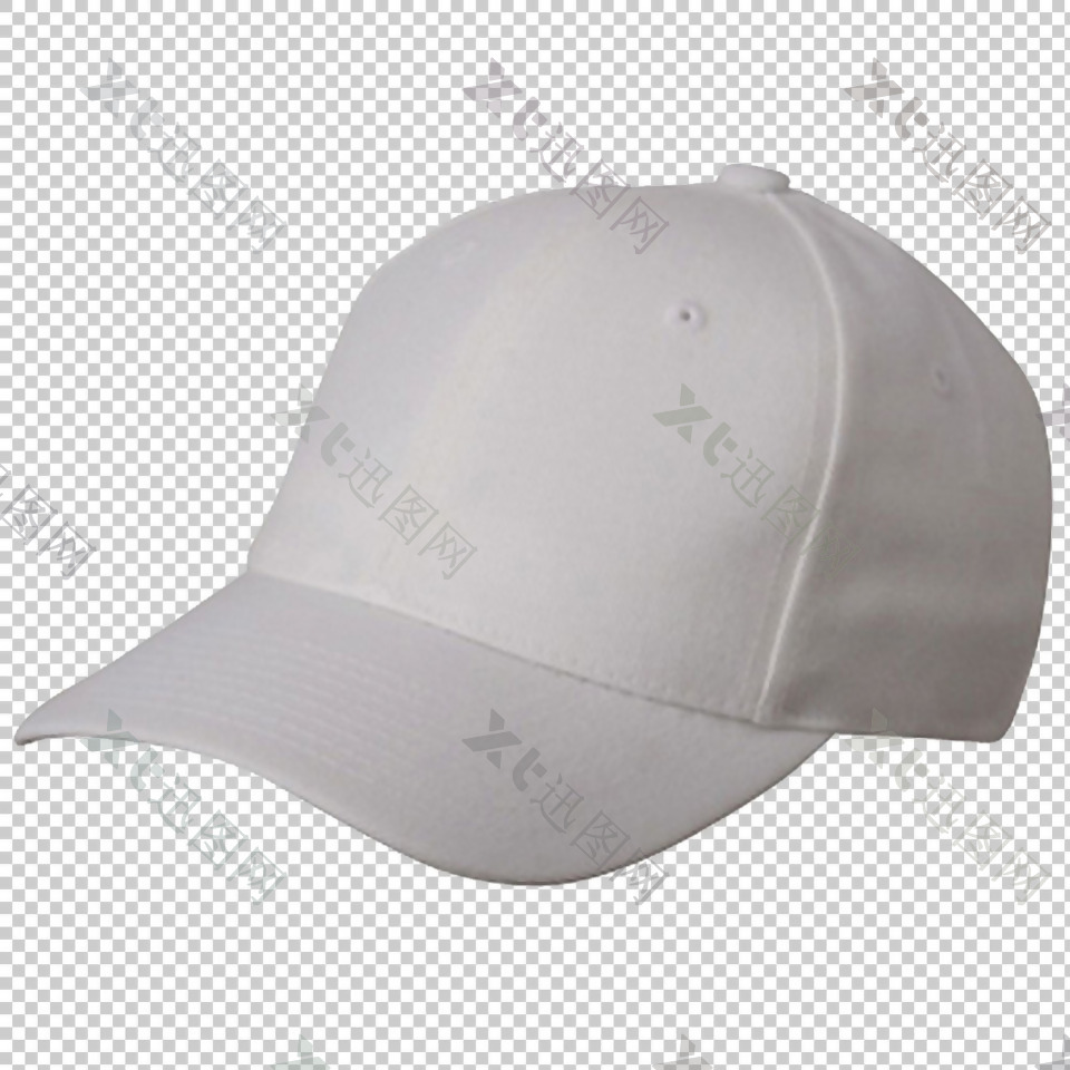 白色帆布棒球帽免抠png透明图层素材