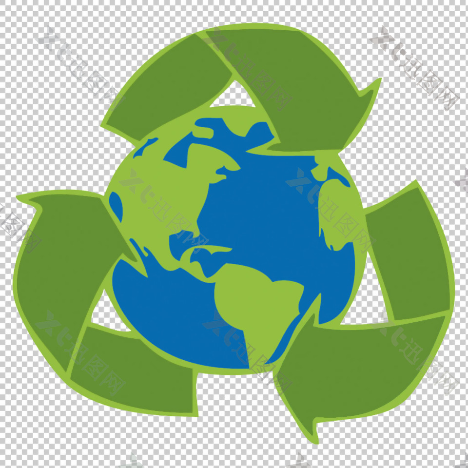 绿色循环保护地球免抠png透明图层素材