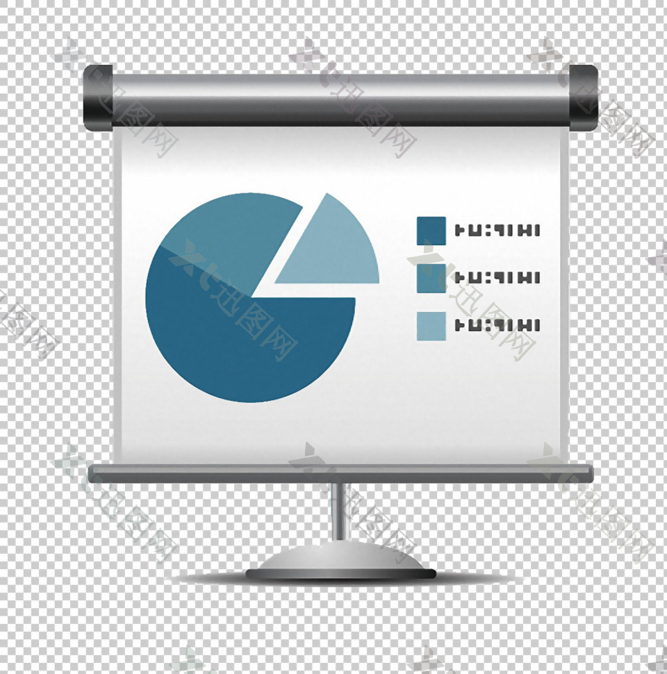 投影幕布统计图免抠png透明图层素材