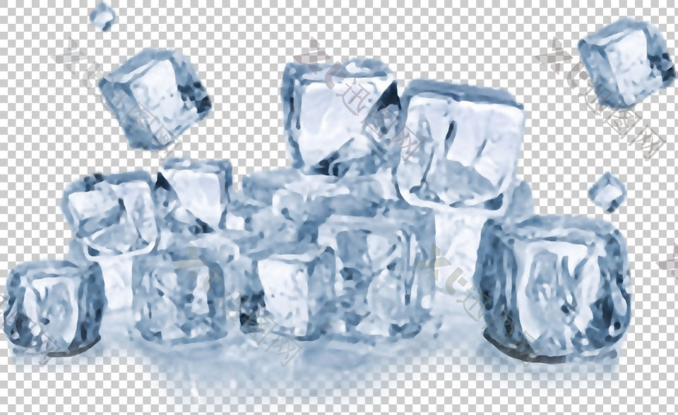 透明漂亮的冰块免抠png透明图层素材