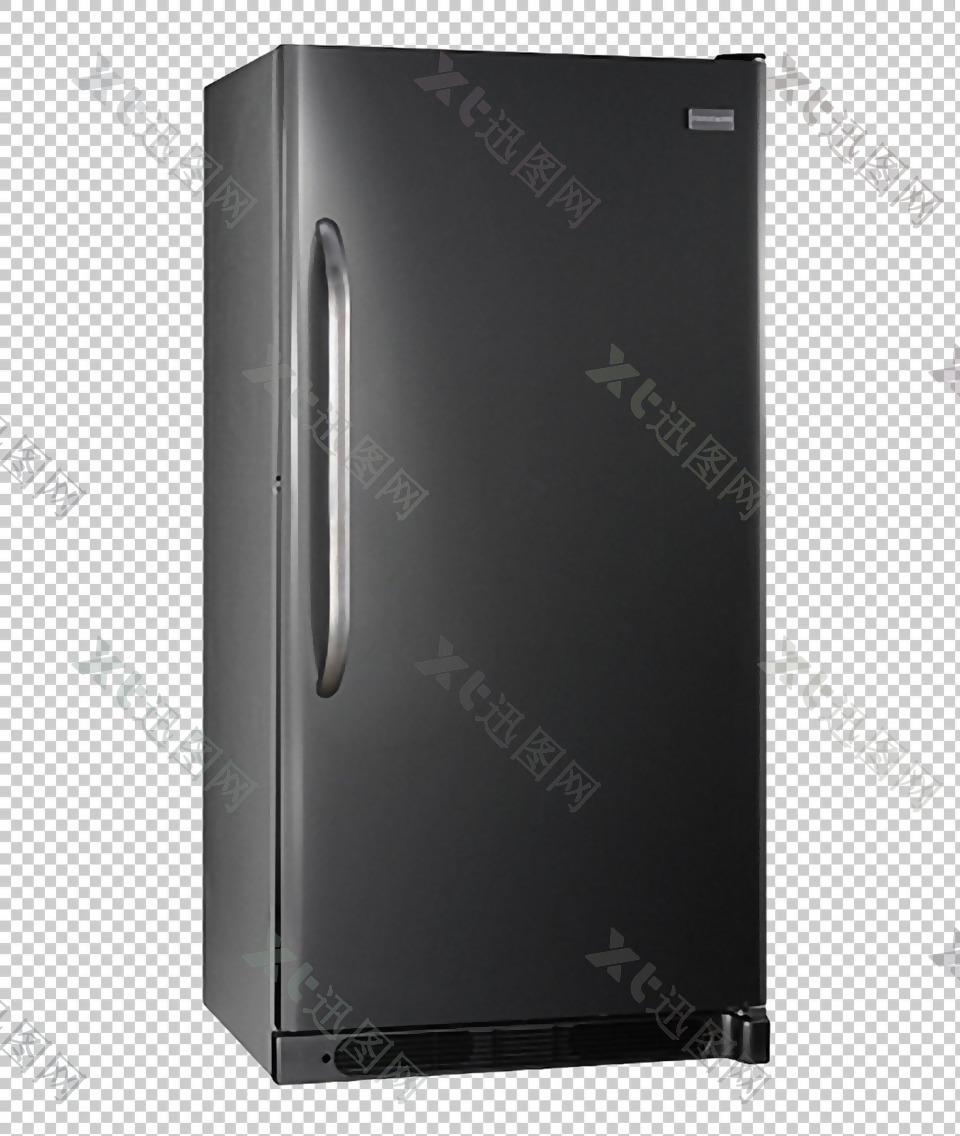 灰色小冰箱免抠png透明图层素材