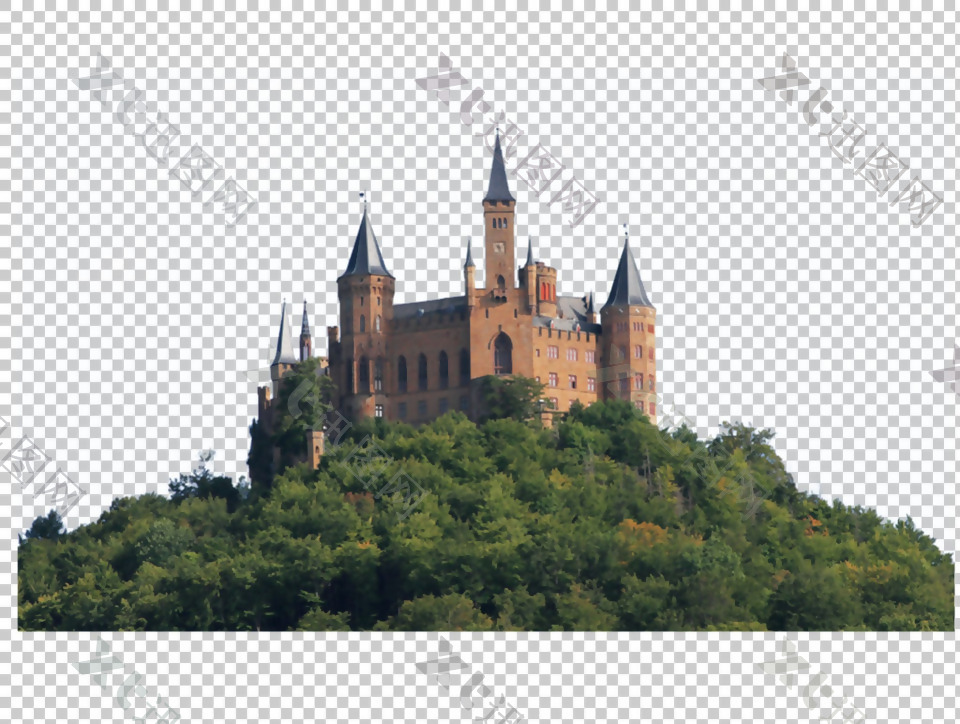 山上的城堡免抠png透明图层素材