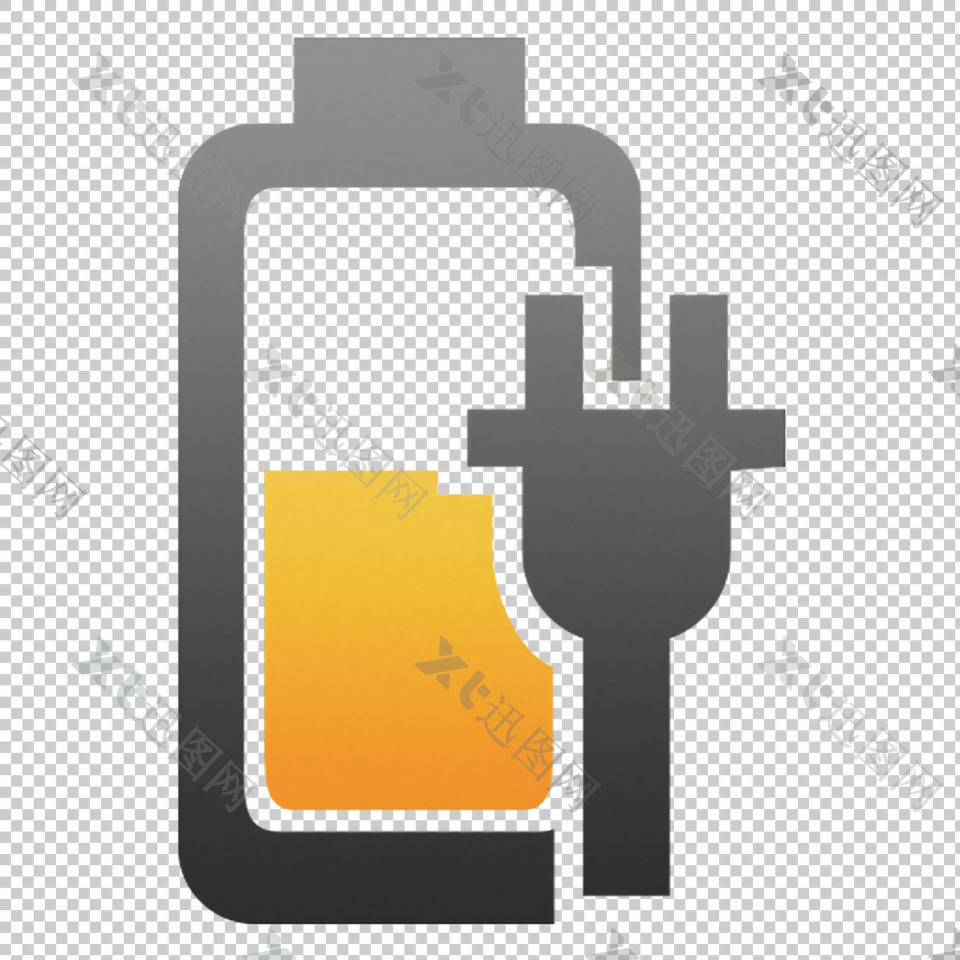 简约电池充电图标免抠png透明图层素材