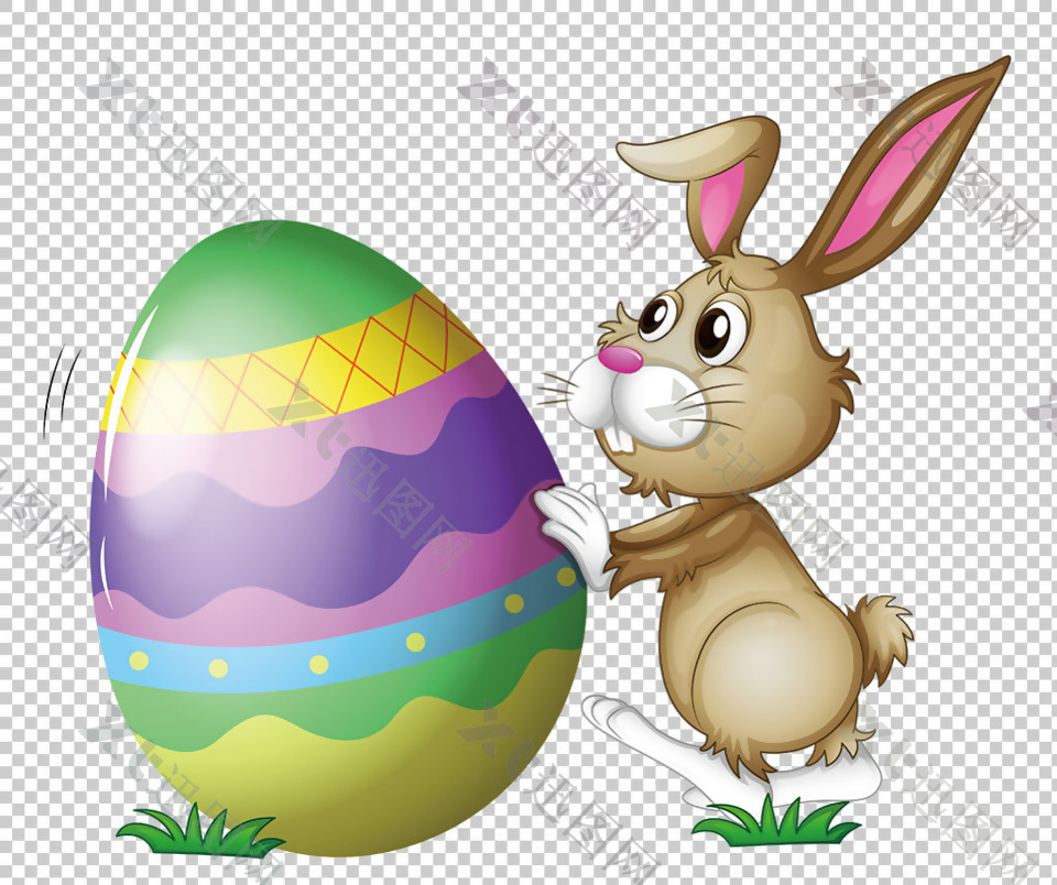 兔子摸彩蛋免抠png透明图层素材