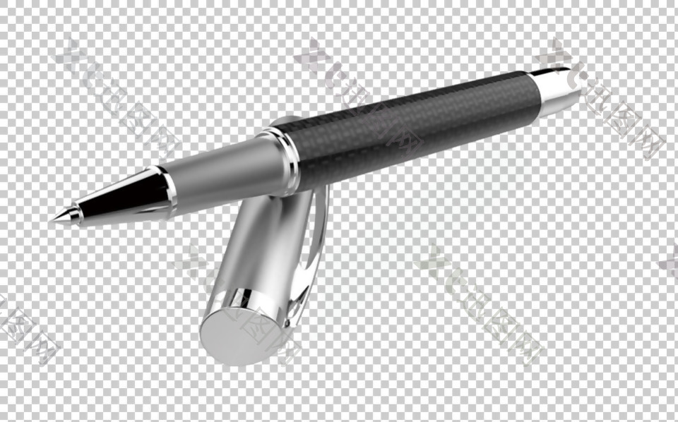 黑色笔筒钢笔免抠png透明图层素材