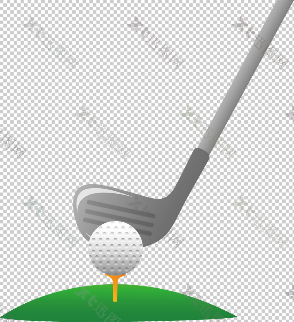 手绘卡通高尔夫球免抠png透明图层素材