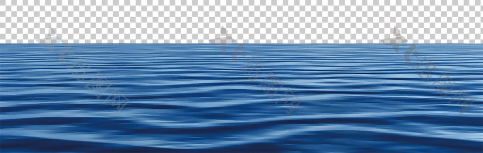水波荡漾的大海免抠png透明图层素材