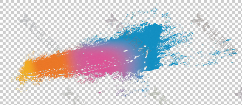 彩色颜料涂抹痕迹免抠png透明图层素材