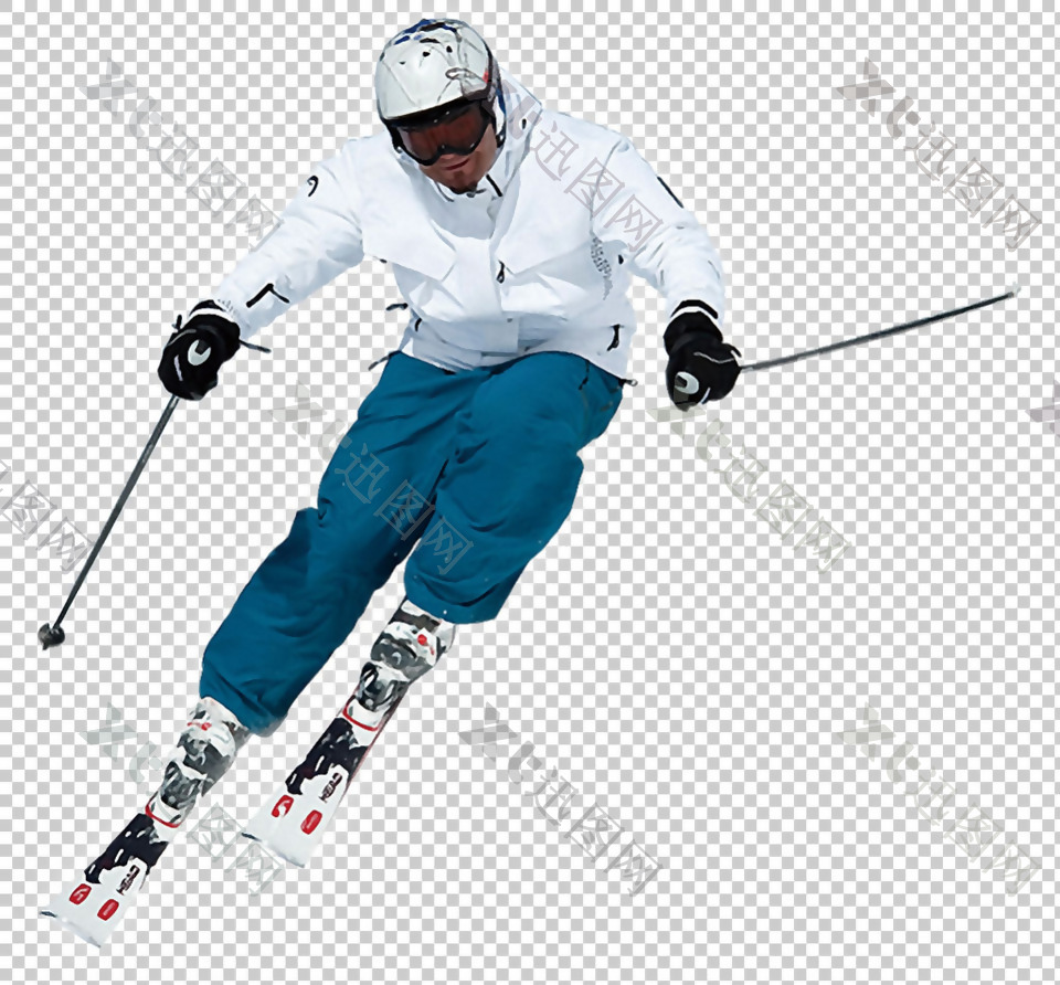 正在滑雪的男人免抠png透明图层素材