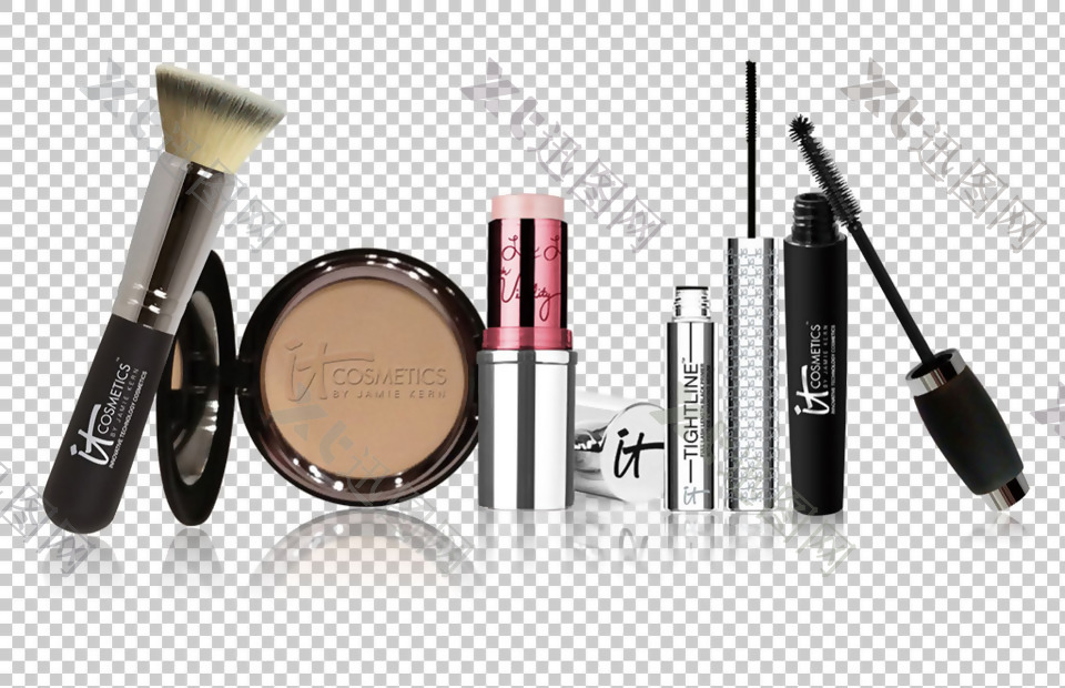 各种化妆笔和化妆品免抠png透明图层素材