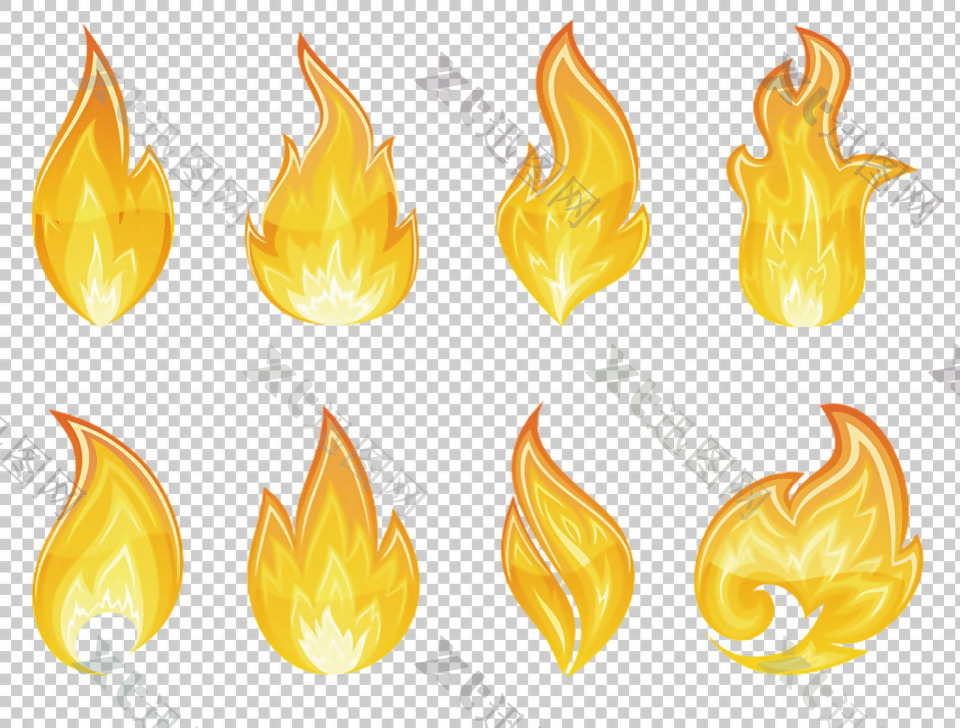 各种形状火焰免抠png透明图层素材