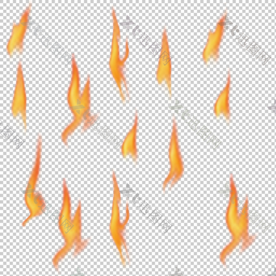 火焰点缀图形免抠png透明图层素材
