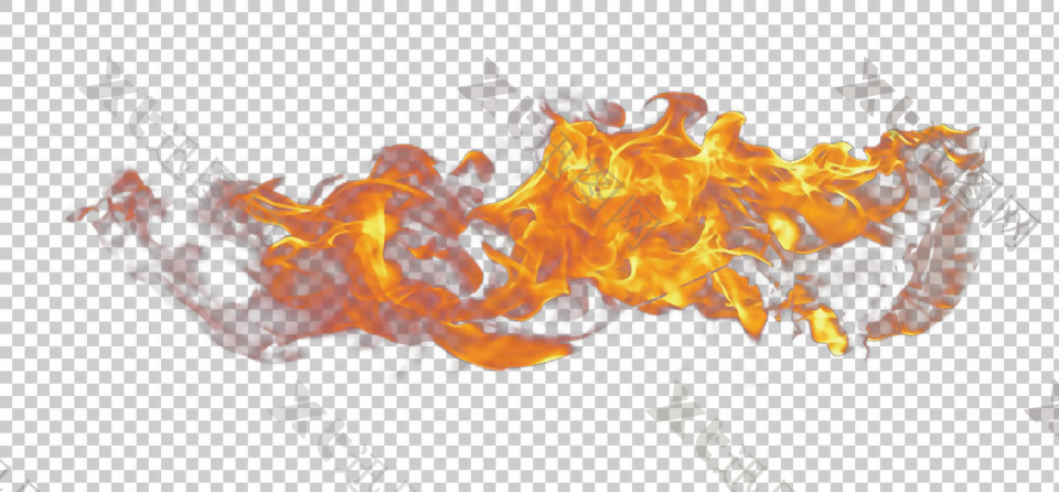 橙色火焰图形免抠png透明图层素材