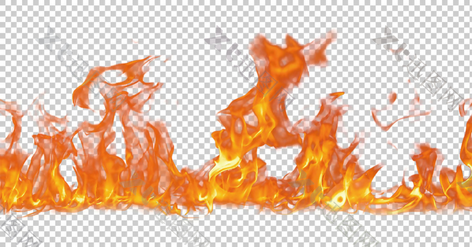 燃烧的橙色火焰免抠png透明图层素材