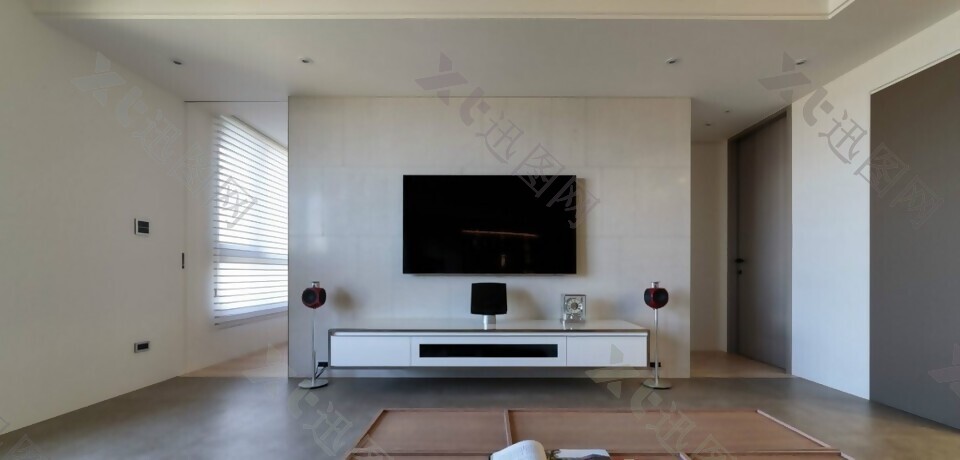 现代简约客厅电视墙设计图