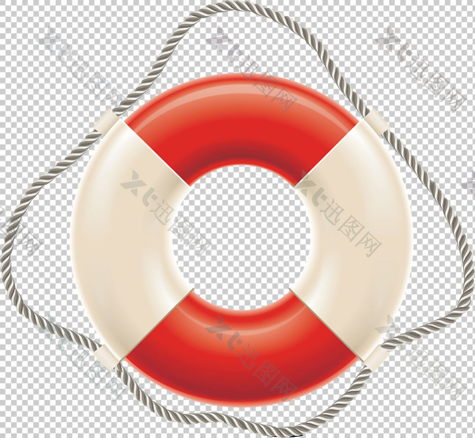 红色游泳圈免抠png透明图层素材