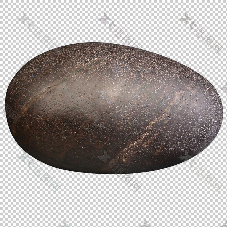棕褐色鹅卵石免抠png透明图层素材