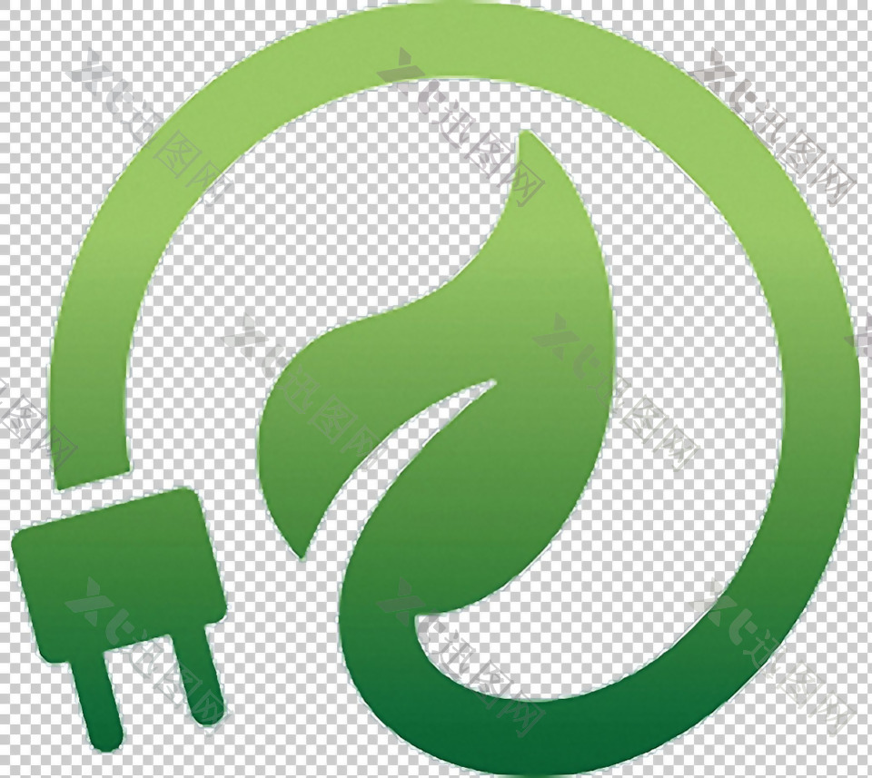 绿色能源插头免抠png透明图层素材