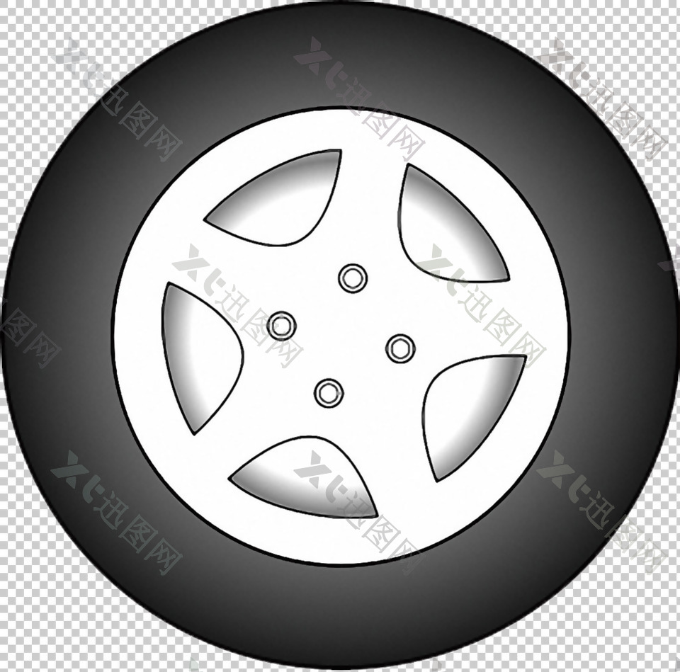 黑色轮胎轮毂免抠png透明图层素材