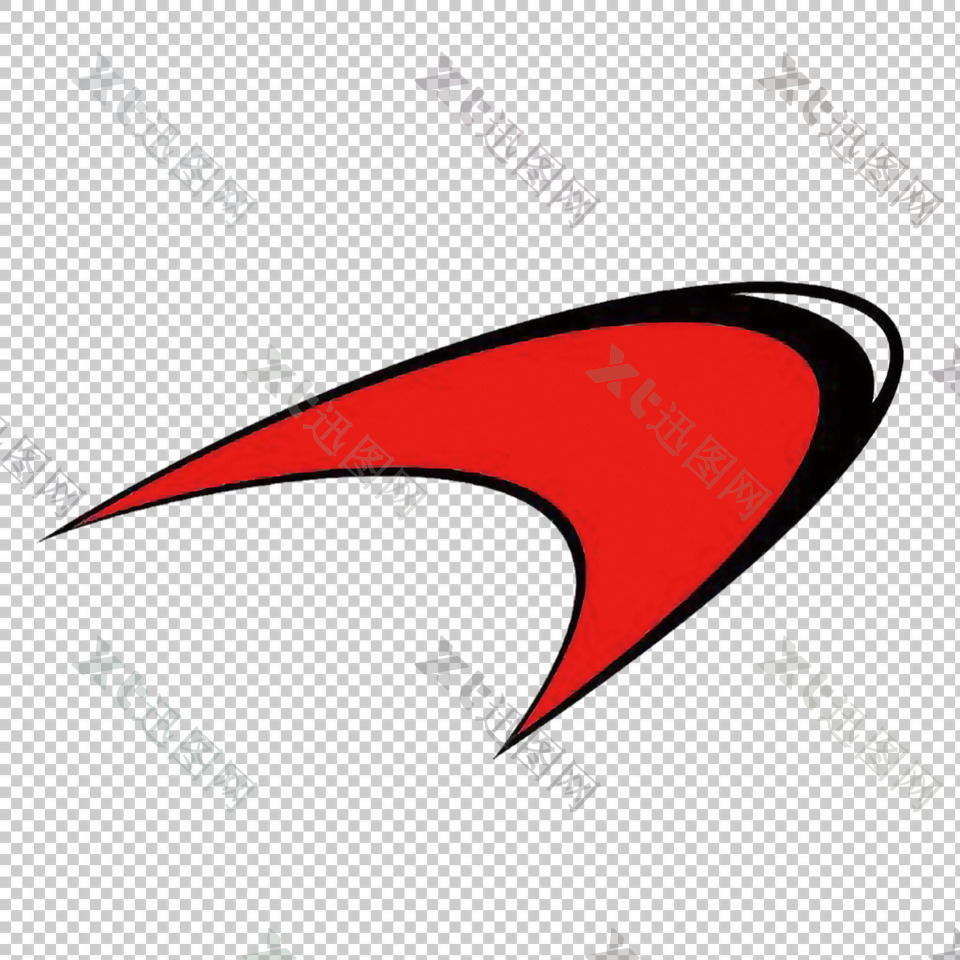 红色迈凯伦logo免抠png透明图层素材