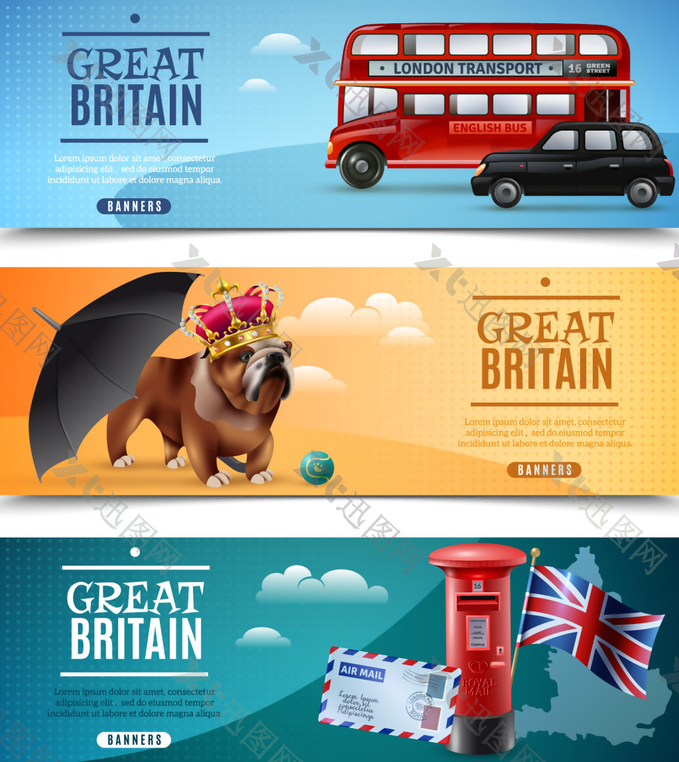 英国创意旅行插画
